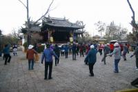 The Elderly Do Morning Exercises in Lijiang Black Dragon Pool Park